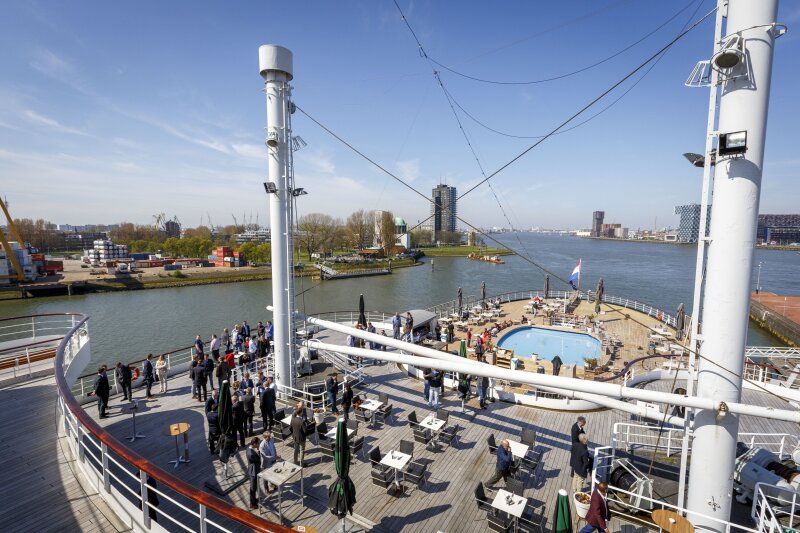 ss Rotterdam evenement op het deck.